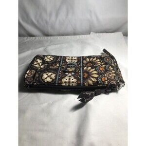 Vera Bradley Organizer Travel Wallet Brown Floral “9”x”5”